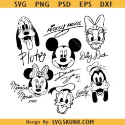 Mickey and Friends SVG PNG, Mickey and Friends Disney Svg, Mickey Mouse Svg, Friends Svg