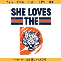 She loves the D Detroit Tigers Svg, Detroit Lions Football Team SVG, Detroit Lions mascot PNG SVG