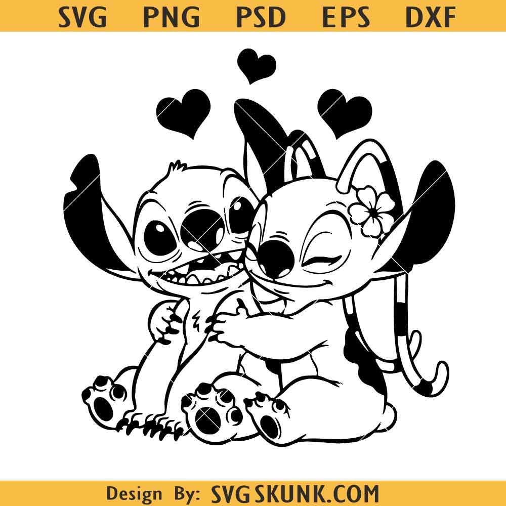 Stitch Angel SVG Stitch Angel SVG, Stitch and Angel Svg, Disney SVG, Valentine SVG
