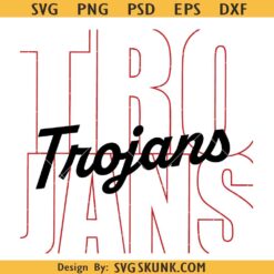 Trojans SVG PNG, Trojans Mascot PNG, School Spirit Cheer Mom Cut File, Trojans Typography SVG