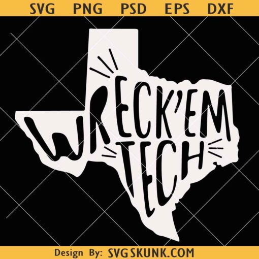 Wreck Em Tech SVG PNG, Wreck 'Em Texas Tech SVG, Texas football SVG PNG