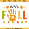 Fall handprint SVG PNG, Happy Fall svg png, Autumn Handprint Craft, Autumn shirt SVG PNG