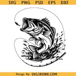 Fishing SVG PNG, Angler Clipart, Lake Life Design, bass fishing SVG PNG