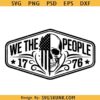 Patriotic We the People SVG, Distressed USA Flag Skull svg png, America 1776 PNG