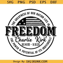 RIP Charlie Kirk SVG, Freedom Charlie Kirk Svg, Human Rights Svg, Activist Shirt Png, Justice For Charlie Kirk svg
