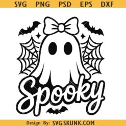 Spooky Halloween ghost SVG PNG, Ghost SVG, spooky Ghost SVG, spooky season SVG