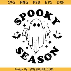 Spooky Season ghost SVG, Halloween ghost SVG, spooky Halloween svg