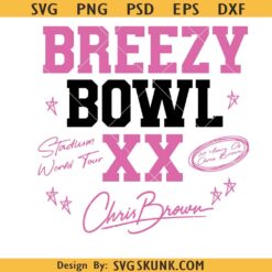 Chris Brown Breezy Bowl XX Tour Svg Png