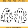 Ghost middle finger SVG PNG, Halloween Svg Png, Cute Ghost Halloween Svg
