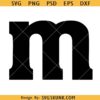 Letter M costume SVG, Kids Halloween Costume Idea, Lowercase M Clipart, Cricut Cut File