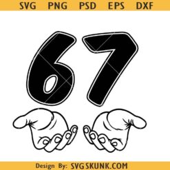 Six Seven Meme SVG, Six Seven SVG, 6 7 Meme SVG, Funny Skeleton Hands SVG
