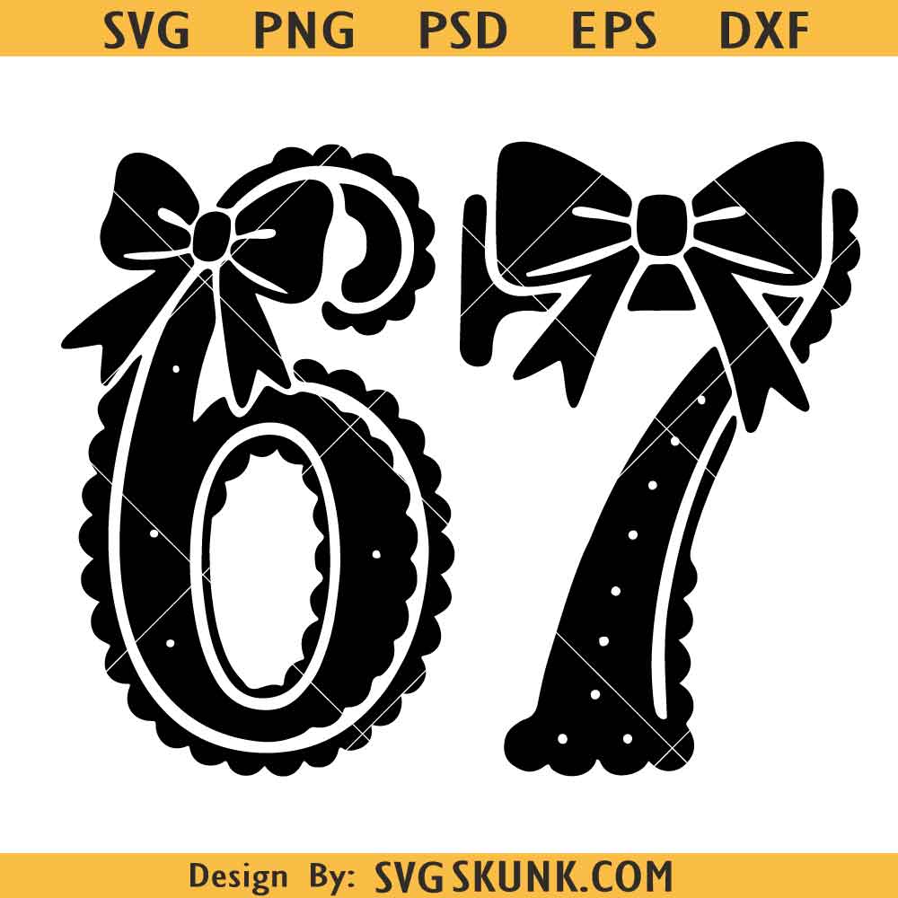 6 7 meme with bow svg 6 7 meme with bow svg, sixty seven meme svg png