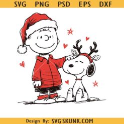 Charlie Brown and Snoopy Christmas PNG SVG, Woodstock SVG, Peanuts Christmas SVG
