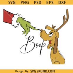 Christmas Boop Reindeer Svg Png, Christmas Dog Svg, Xmas Svg, Funny Green Monster Svg