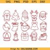 Christmas doddles SVG Bundle, Christmas clipart, Christmas ornaments svg png