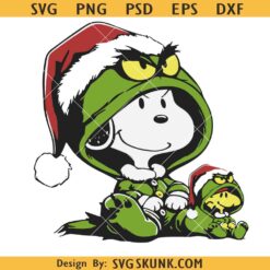 Funny Snoopy Grinch Christmas PNG SVG,Snoopy Grinch Christmas PNG SVG, Funny Holiday Cartoon Mashup Clipart SVG