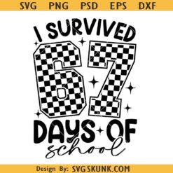I Survived 6 7 Days Of School Svg, six seven meme school svg png