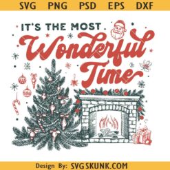 It's The Most Wonderful Time Png, Christmas PNG, most wonderful time of the year Christmas png