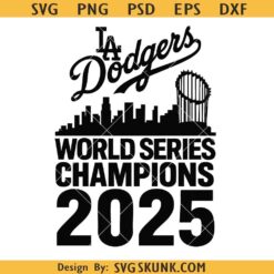 LA Dodgers World Champions 2025 svg, LA Dodgers Champions 2025 SVG