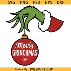Merry Grinchmas Hand SVG