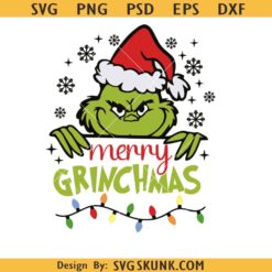 Merry Grinchmas SVG for Cricut, Grinch Face SVG, Grinchmas Gift