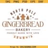 North Pole Bakery SVG PNG, Gingerbread Man Christmas SVG,Holiday Baking Crew svg
