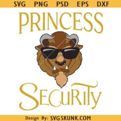Princess Security Beauty and The Beast Svg, Fairy Tale Svg png, Princess Dad Svg, New Dad Svg