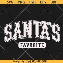 Santa's Favorite Svg, Santa's Favorite Varsity Svg, Christmas Svg, Santa's Favorite PNG
