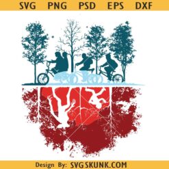 Upside Down Design 80s Horror TV show SVG PNG, upside down svg png