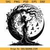 Woman Tree Mythical SVG, Woman tree SVG, Woman tree of life SVG, woman tree with roots svg