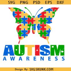 Autism Awareness svg, Autism Awareness Butterfly Puzzle SVG, Awareness svg