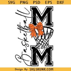 Basketball Mom SVG PNG, Coquette Bow Basketball Mom png Game Day Vibes Svg