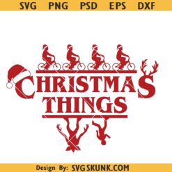 Christmas Things SVG PNG, Stranger Things Xmas SVG, Christmas upside down SVG PNG
