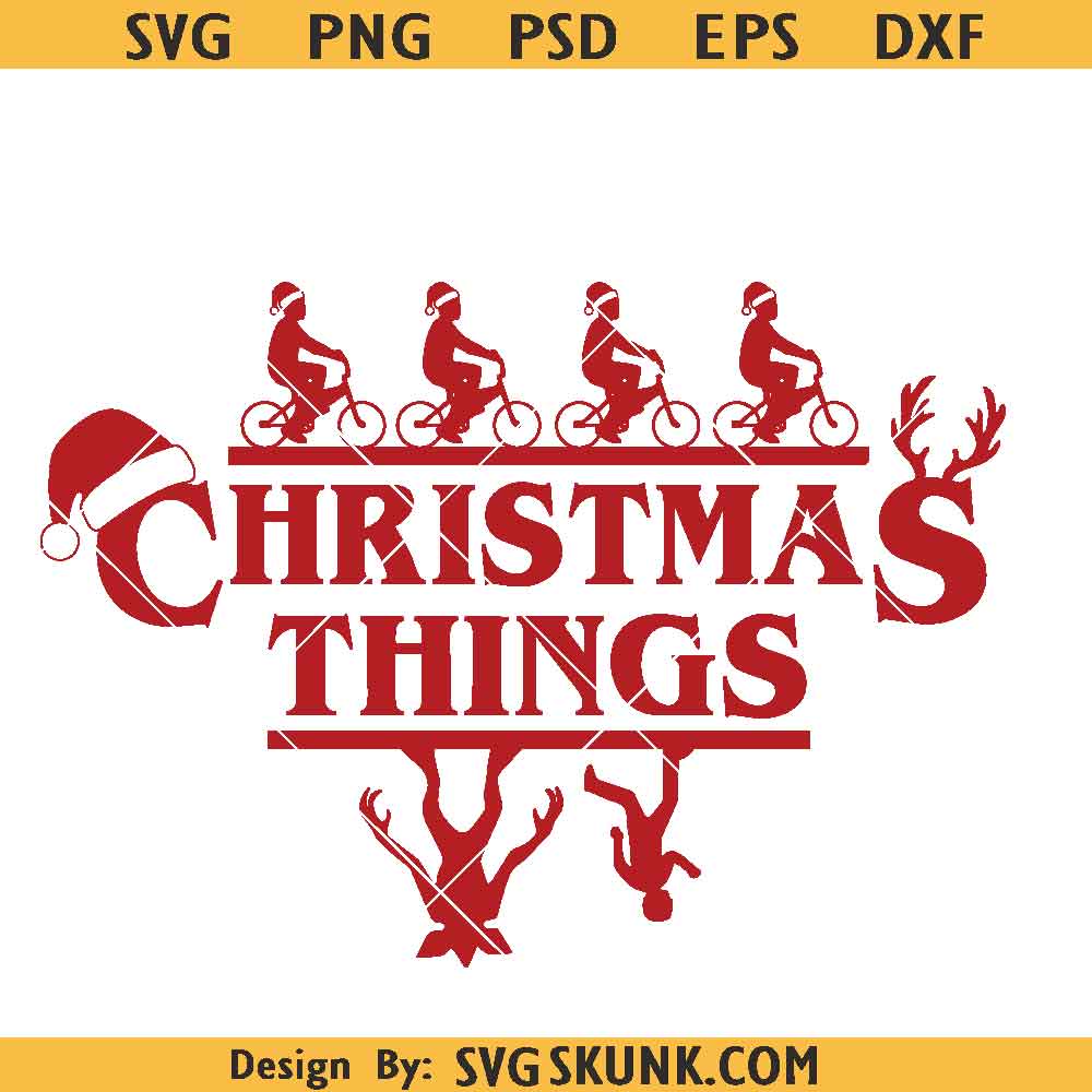 Christmas Things SVG PNG Christmas Things SVG PNG, Stranger Things Xmas SVG, Christmas upside down SVG PNG