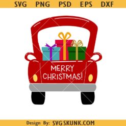 Christmas Truck with Gifts SVG, Christmas Truck SVG, Vintage Christmas Truck SVG
