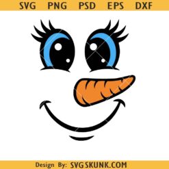 Cute Snowman SVG, Snowman Face svg, christmas snowman svg, Christmas Face svg, Winter svg