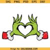 Grinch Heart Hands SVG, Green Man Heart Hands SVG, Grinch Heart Svg, Christmas Grinch Svg