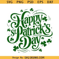 Happy St Patricks Day Svg Png, Shamrock Svg, St Patrick's Day Svg