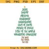Jesus Names SVG, Jesus Names Christmas Tree SVG, Christmas Tree SVG