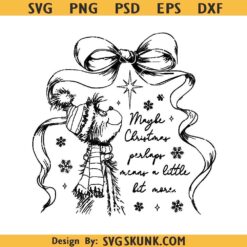 Maybe Christmas perhaps means a little bit more SVG PNG, Grinch coquette bow svg png