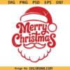 Merry Christmas retro Santa SVG, Santa Claus Merry Christmas PNG, Vintage Santa Claus Svg