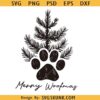 Merry Woofmas SVG, Christmas Dog Mom SVG, Dog Christmas Tree SVG, Dog Mom Svg