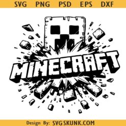 Gamer Design SVG PNG, Modern Video Game svg, Minecraft svg