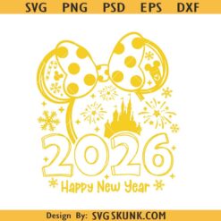 Minnie Mouse 2025 Happy New Year SVG, Mickey 2025 SVG, Disney New Years 2025 SVG
