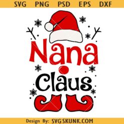Nana Claus Christmas Svg Png, Nana Claus Svg, Christmas Svg