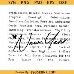 New Year Words svg, Winter svg, New years eve svg, Retro New Years Eve svg