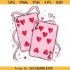 Playing Cards Valentine 6 7 PNG SVG, Seven Valentines Png svg, Coquette 67 svg