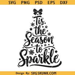 Tis the season to sparkle SVG PNG, Christmas shirt svg, Snowflakes svg png