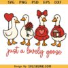 Cute Lovely Goose Coquette svg, Valentine Goose png, Duck valentines svg, Funny Valentine svg, Silly Goose Valentines, Valentine svg