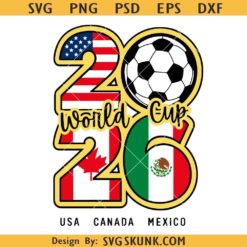 World Cup 2026 svg png, Retro Football svg png, Usa Canada Mexico Soccer svg png
